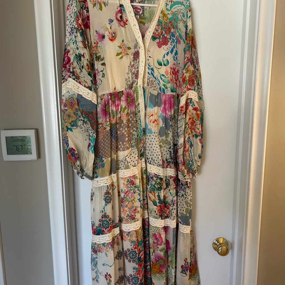 JOHNNY WAS Floral Bohemian Maxi Dress